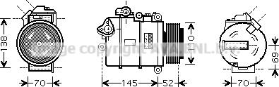 Prasco BWK336 - Kompresors, Gaisa kond. sistēma www.autospares.lv