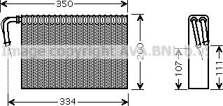 Prasco BWV305 - Iztvaikotājs, Gaisa kondicionēšanas sistēma www.autospares.lv