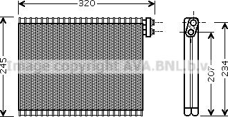 Prasco BWV339 - Iztvaikotājs, Gaisa kondicionēšanas sistēma www.autospares.lv