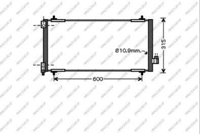 Prasco CI522C003 - Kondensators, Gaisa kond. sistēma www.autospares.lv