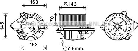 Prasco CN8510 - Elektromotors, Salona ventilācija www.autospares.lv