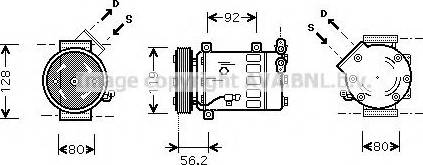 Prasco CNK032 - Kompresors, Gaisa kond. sistēma autospares.lv