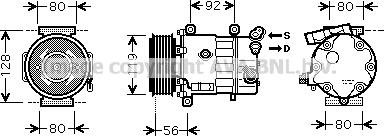 Prasco CNAK255 - Kompresors, Gaisa kond. sistēma autospares.lv