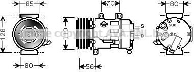 Prasco CNAK256 - Kompresors, Gaisa kond. sistēma www.autospares.lv