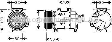 Prasco CNAK250 - Kompresors, Gaisa kond. sistēma www.autospares.lv