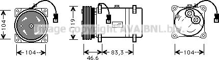 Prasco CNAK216 - Kompresors, Gaisa kond. sistēma www.autospares.lv