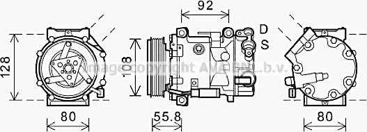 Prasco CNAK282 - Kompresors, Gaisa kond. sistēma www.autospares.lv