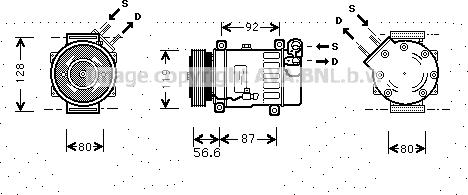 Prasco CNAK238 - Kompresors, Gaisa kond. sistēma autospares.lv