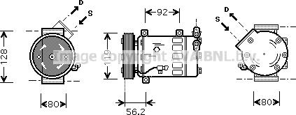 Prasco CNAK237 - Kompresors, Gaisa kond. sistēma www.autospares.lv
