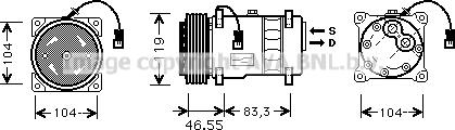 Prasco CNK019 - Kompresors, Gaisa kond. sistēma www.autospares.lv