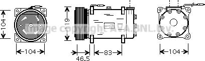 Prasco CNK160 - Kompresors, Gaisa kond. sistēma autospares.lv