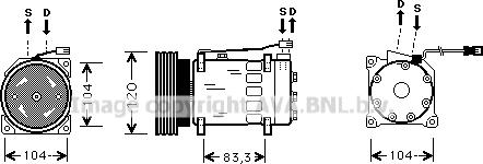 Prasco CNK175 - Kompresors, Gaisa kond. sistēma www.autospares.lv