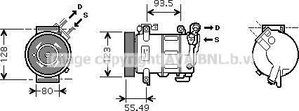 Prasco CNK251 - Kompresors, Gaisa kond. sistēma www.autospares.lv