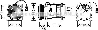 Prasco CNK258 - Kompresors, Gaisa kond. sistēma autospares.lv