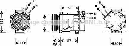 Prasco CNK238 - Kompresors, Gaisa kond. sistēma autospares.lv