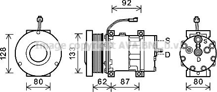 Prasco CPAK016 - Kompresors, Gaisa kond. sistēma autospares.lv