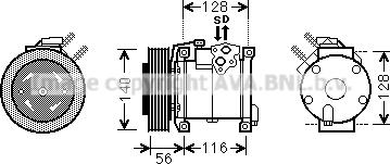 Prasco CRK108 - Kompresors, Gaisa kond. sistēma www.autospares.lv