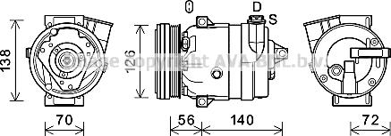 Prasco CTK066 - Kompresors, Gaisa kond. sistēma www.autospares.lv