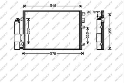 Prasco DA320C002 - Kondensators, Gaisa kond. sistēma www.autospares.lv