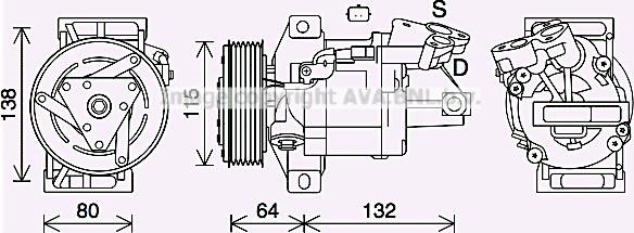 Prasco DAK016 - Kompresors, Gaisa kond. sistēma www.autospares.lv