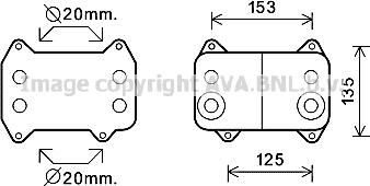 Prasco DF3054 - Eļļas radiators, Motoreļļa www.autospares.lv