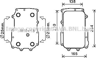 Prasco DF3072 - Eļļas radiators, Motoreļļa www.autospares.lv