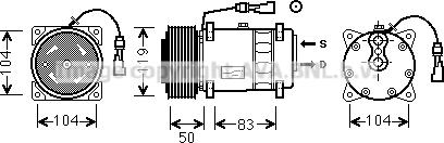 Prasco DFAK057 - Kompresors, Gaisa kond. sistēma www.autospares.lv