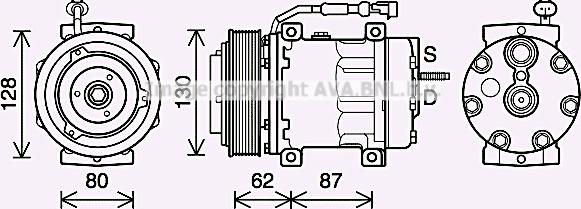 Prasco DFAK073 - Kompresors, Gaisa kond. sistēma www.autospares.lv