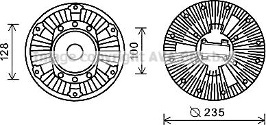 Prasco DFC055 - Sajūgs, Radiatora ventilators www.autospares.lv