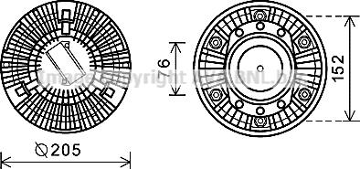 Prasco DFC050 - Sajūgs, Radiatora ventilators www.autospares.lv