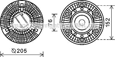 Prasco DFC051 - Sajūgs, Radiatora ventilators www.autospares.lv