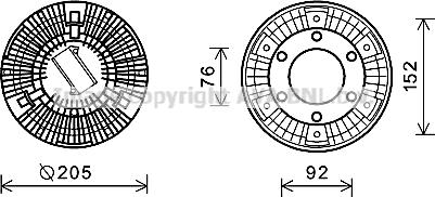 Prasco DFC058 - Sajūgs, Radiatora ventilators www.autospares.lv