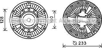 Prasco DFC065 - Sajūgs, Radiatora ventilators www.autospares.lv