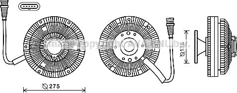 Prasco DFC067 - Sajūgs, Radiatora ventilators www.autospares.lv