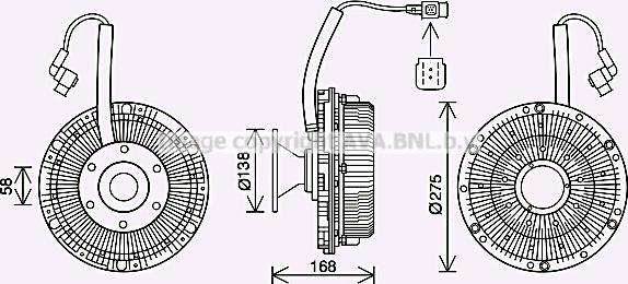 Prasco DFC074 - Sajūgs, Radiatora ventilators www.autospares.lv