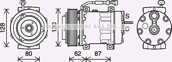 Prasco DFK073 - Kompresors, Gaisa kond. sistēma www.autospares.lv