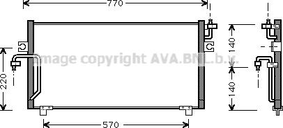 Prasco DN5193 - Kondensators, Gaisa kond. sistēma www.autospares.lv