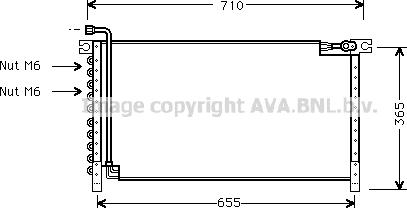 Prasco DN5161 - Kondensators, Gaisa kond. sistēma www.autospares.lv