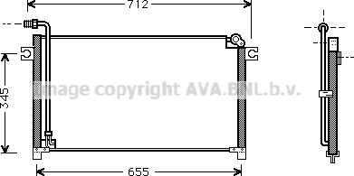 Prasco DN5184 - Kondensators, Gaisa kond. sistēma www.autospares.lv