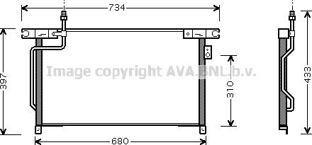 Prasco DN5202 - Kondensators, Gaisa kond. sistēma www.autospares.lv