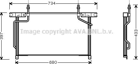 Prasco DN5213 - Kondensators, Gaisa kond. sistēma www.autospares.lv