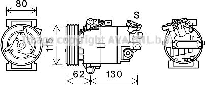 Prasco DNAK390 - Kompresors, Gaisa kond. sistēma www.autospares.lv