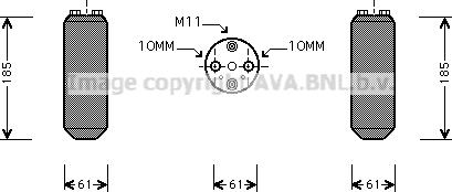 Prasco DND187 - Sausinātājs, Kondicionieris www.autospares.lv