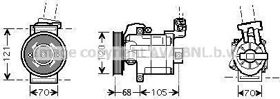 Prasco DNK306 - Kompresors, Gaisa kond. sistēma autospares.lv