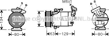 Prasco DNK334 - Kompresors, Gaisa kond. sistēma www.autospares.lv