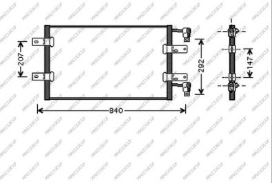 Prasco DS950C005 - Kondensators, Gaisa kond. sistēma www.autospares.lv