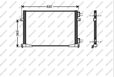 Prasco DS950C003 - Kondensators, Gaisa kond. sistēma www.autospares.lv