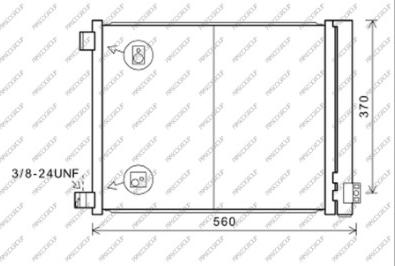 Prasco DS014C001 - Kondensators, Gaisa kond. sistēma www.autospares.lv