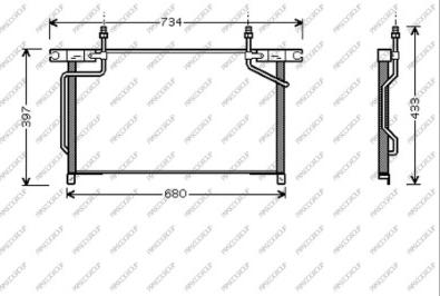 Prasco DS273C002 - Kondensators, Gaisa kond. sistēma www.autospares.lv