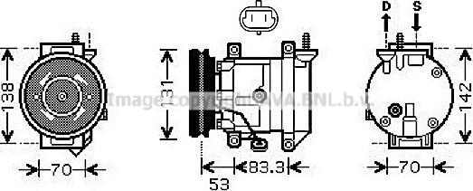 Prasco DWAK080 - Kompresors, Gaisa kond. sistēma www.autospares.lv